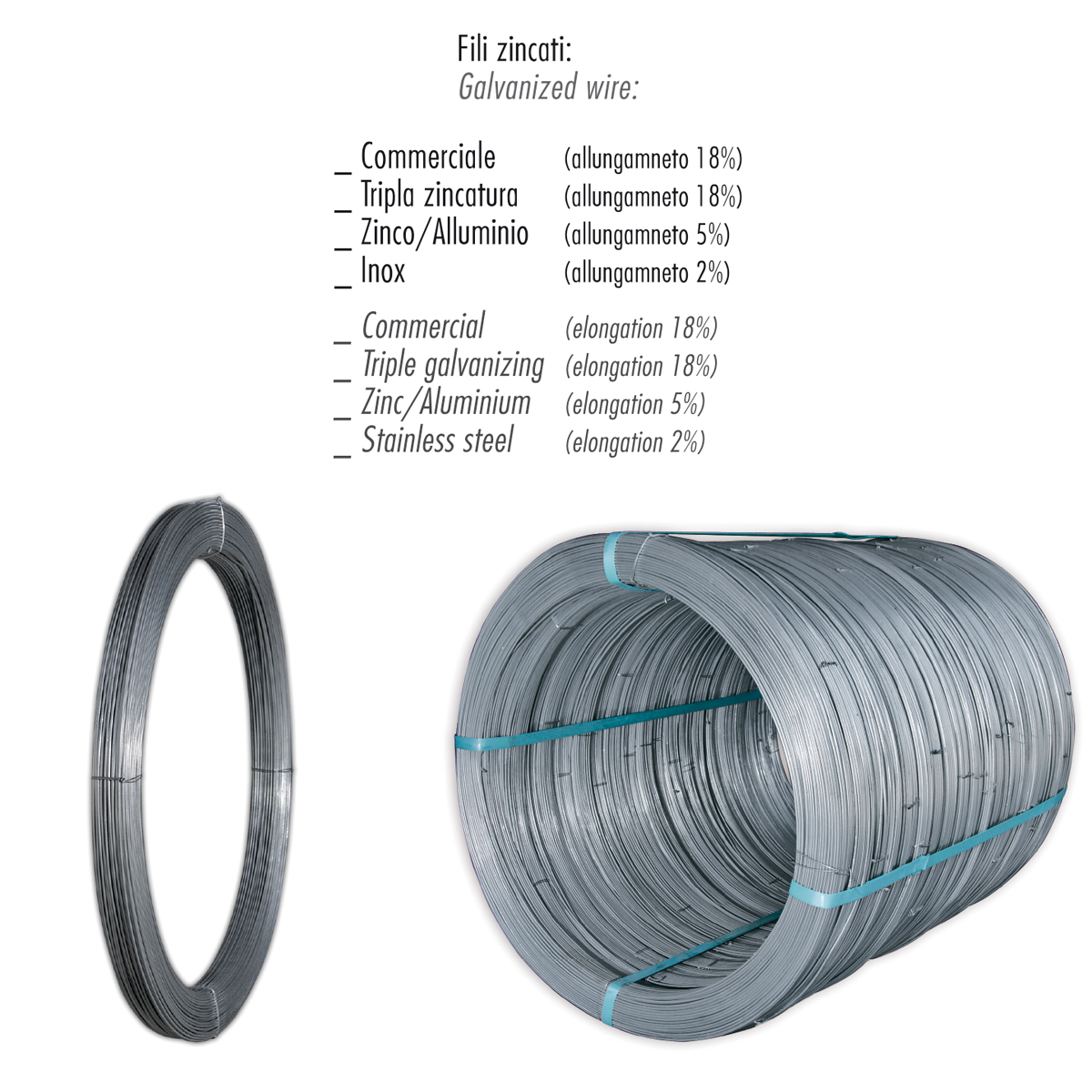 Galvanized wires