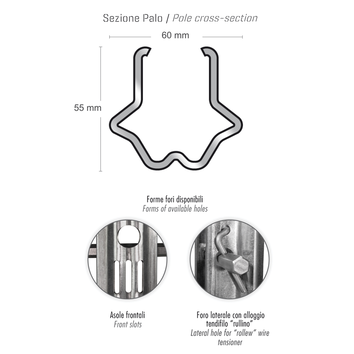 Head Post 60 x 55 sections